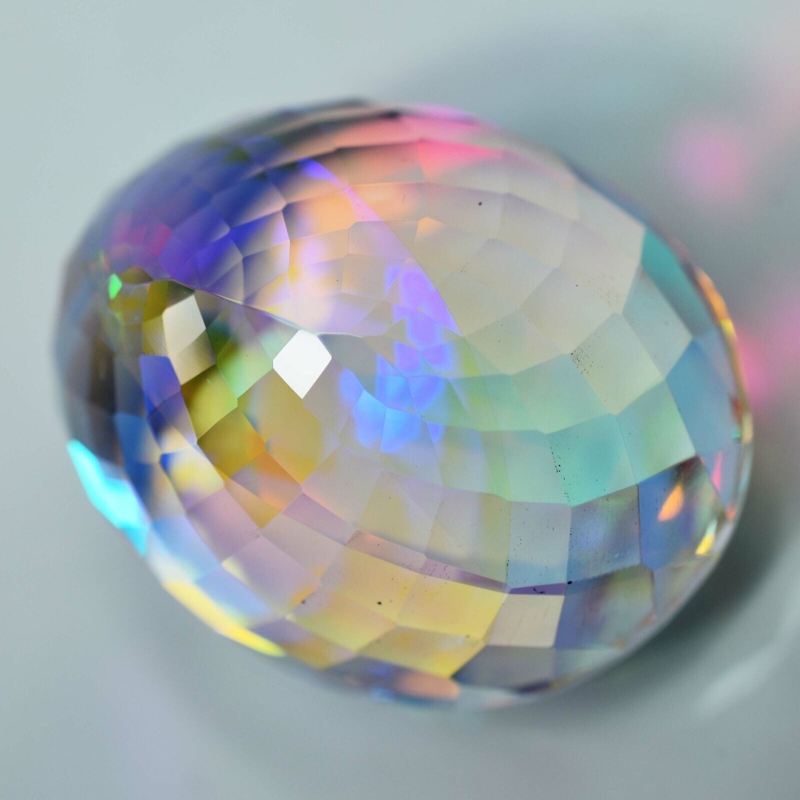 50.5 CT+ Rainbow Color Oval Cut Natural Mystic Topaz Loose Certified Gemstone