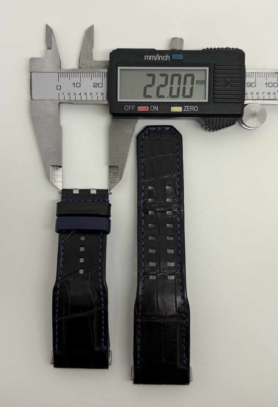 Jaeger LeCoultre 25mm x 22mm Black Alligator Watch Strap Band Authentic OEM