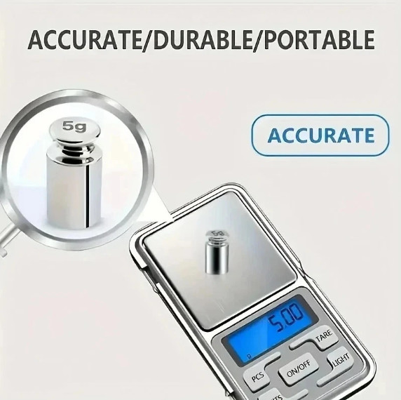 Portable 500g x 0.01g Mini Digital Scale Jewelry Pocket Balance Weight Gram LCD