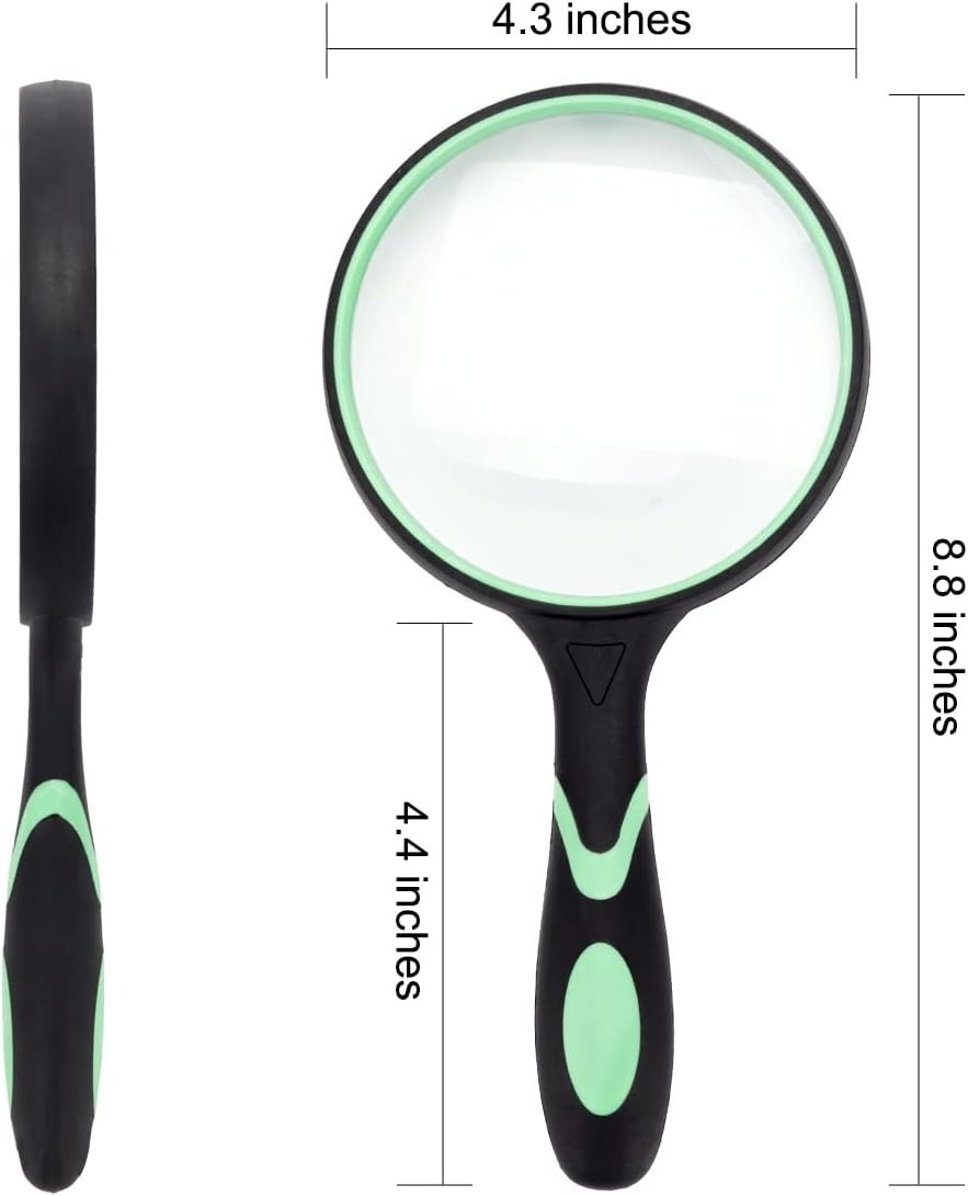 5X Real Glass Magnifier with Ergonomic Handle – Perfect for Classroom Science