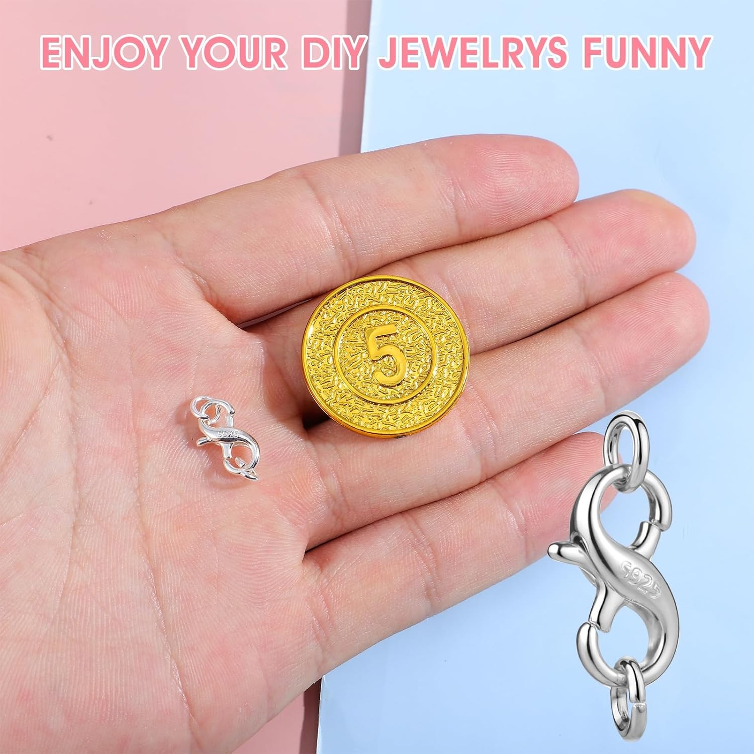 Lobster Clasp Necklace Bracelet Extender 925 Sterling Silver Connector Claw New