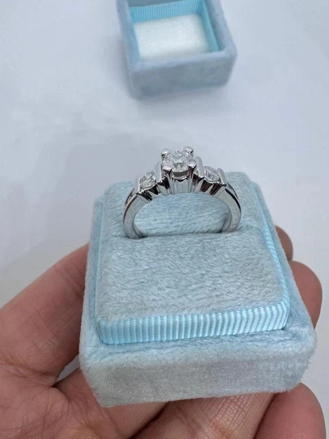 1.3 Ct Round Simulated Diamond 925 Sterling Silver Women’s Wedding Ring