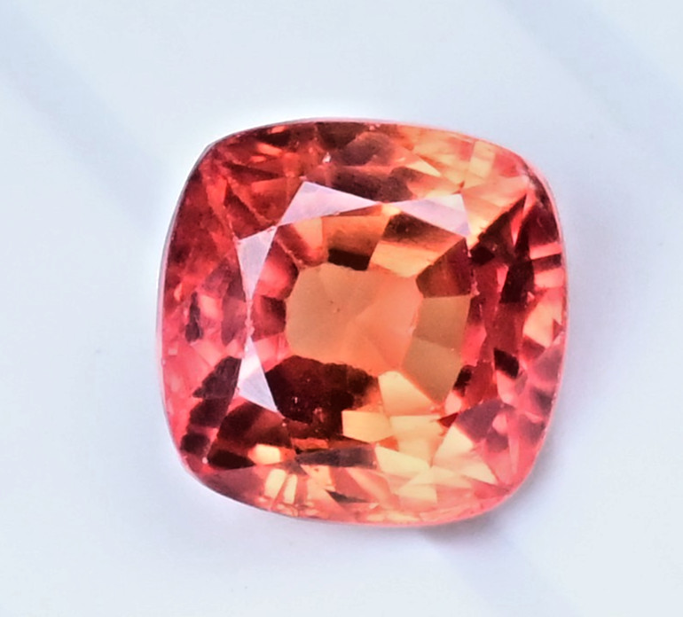 6.05 Ct Natural Myanmar Orange-Red Spinel Flawless Cushion Certified Gemstone