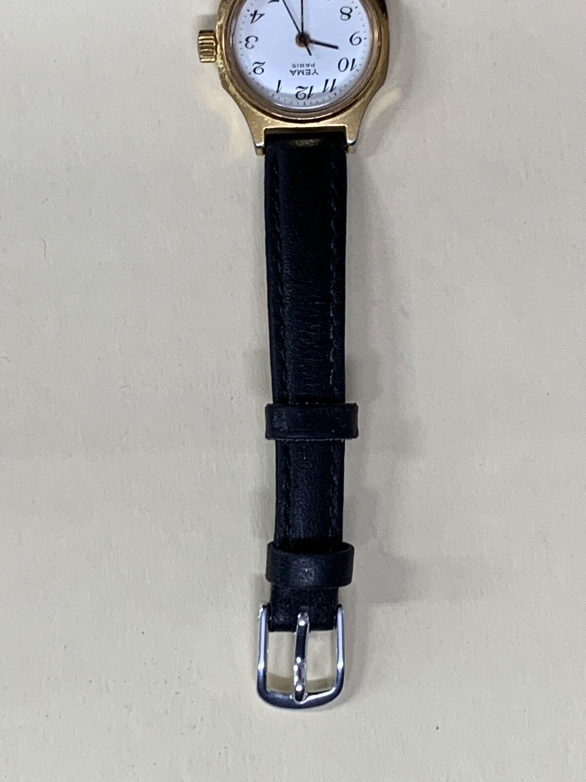 RARE Yema Paris Gold Tone White Dial Men’s / Women’s Watch X1E063, New Battery!