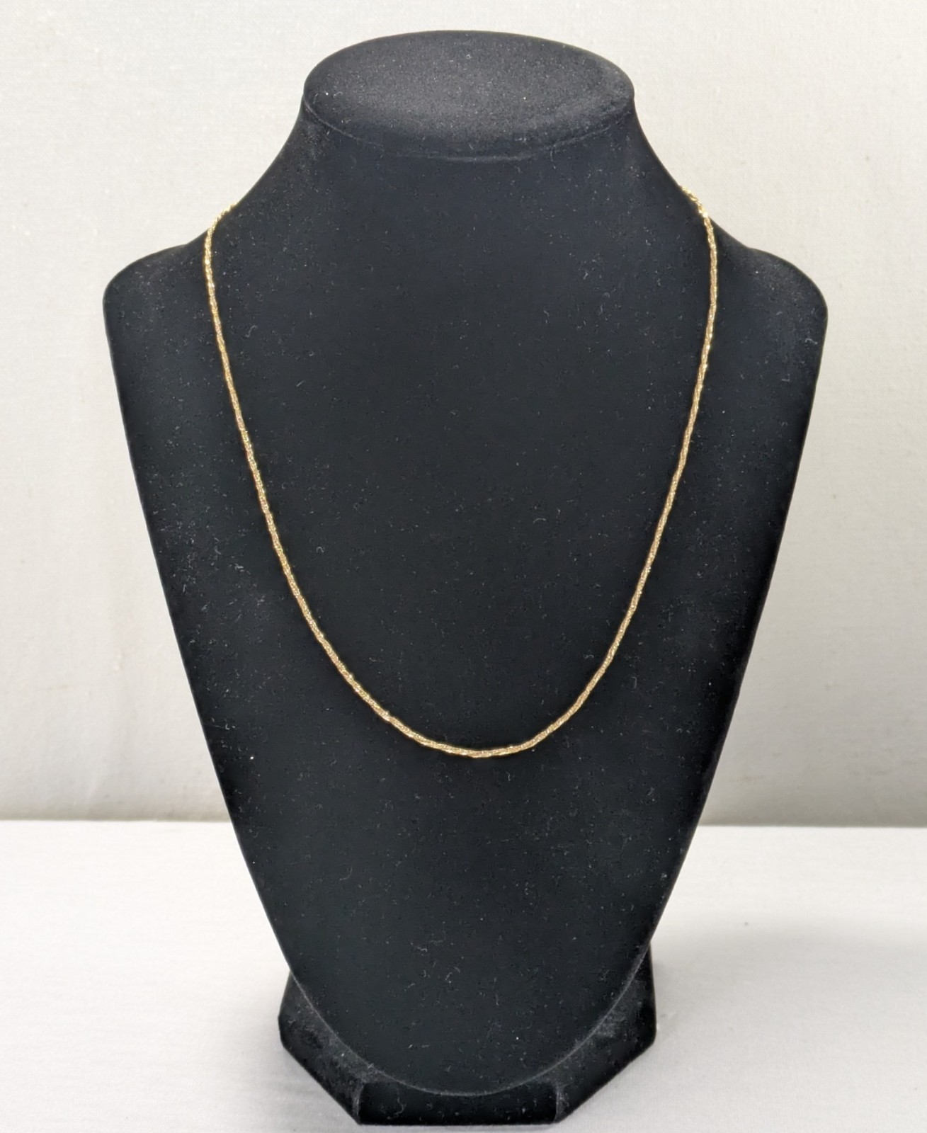 14-18k 3.17g Yellow Gold 750 Stamped Diamond Cut Necklace Italy 18″ Fine Jewelry