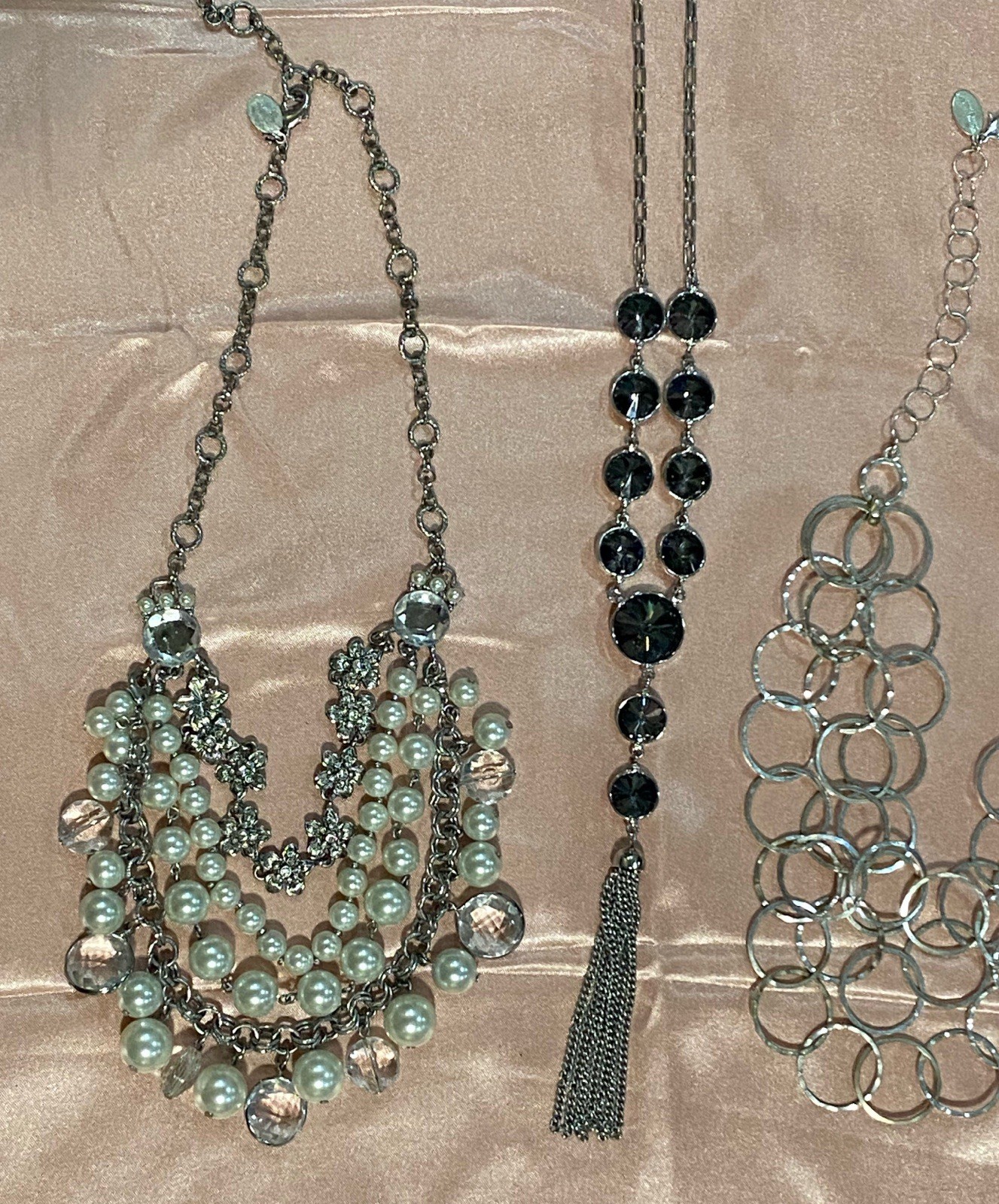 White House Black Market Costume Necklace Lot Of 3 WHBM