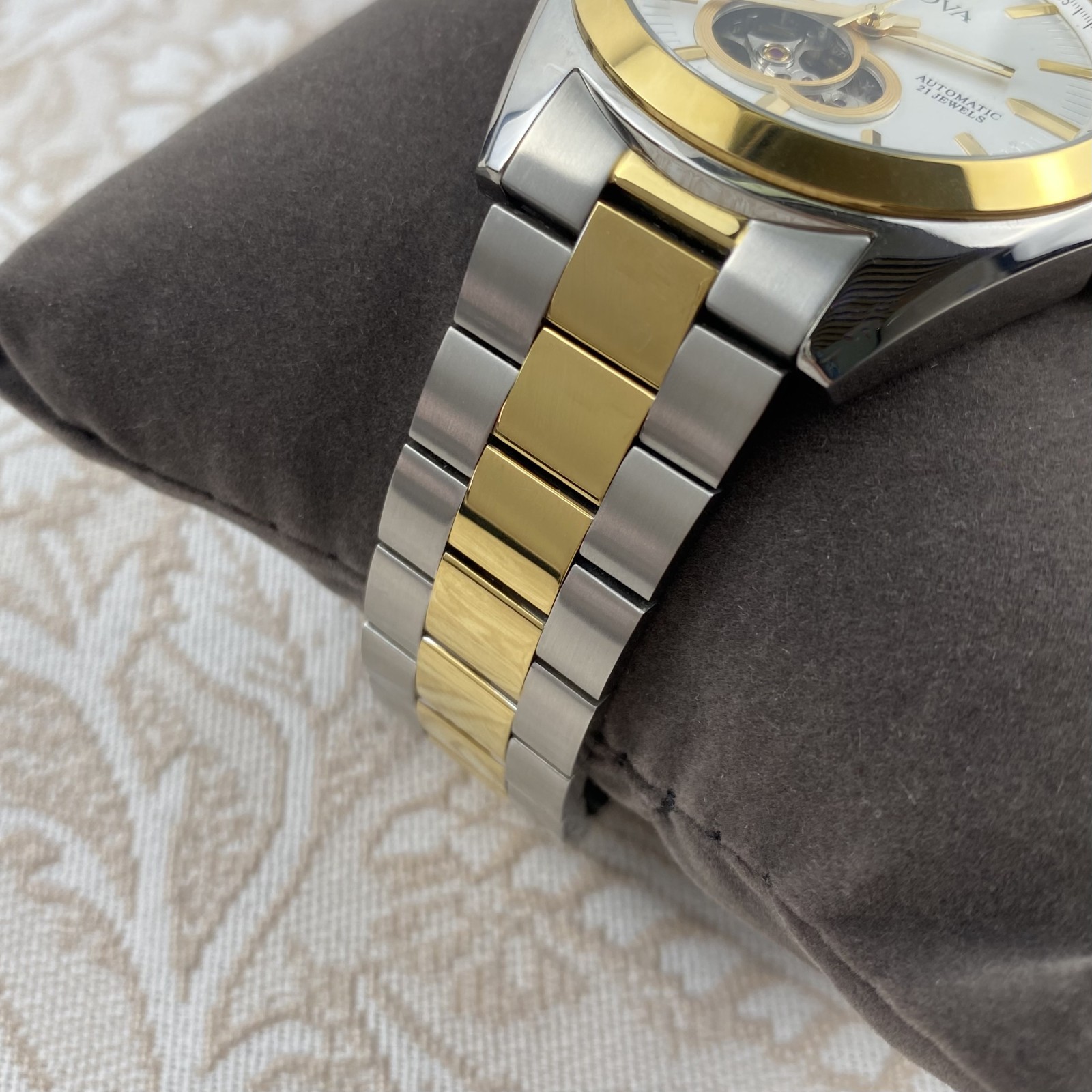 Bulova Surveyor 98A284 Silver-Gold Dial Two-Tone Stainless Automatic Men’s Watch