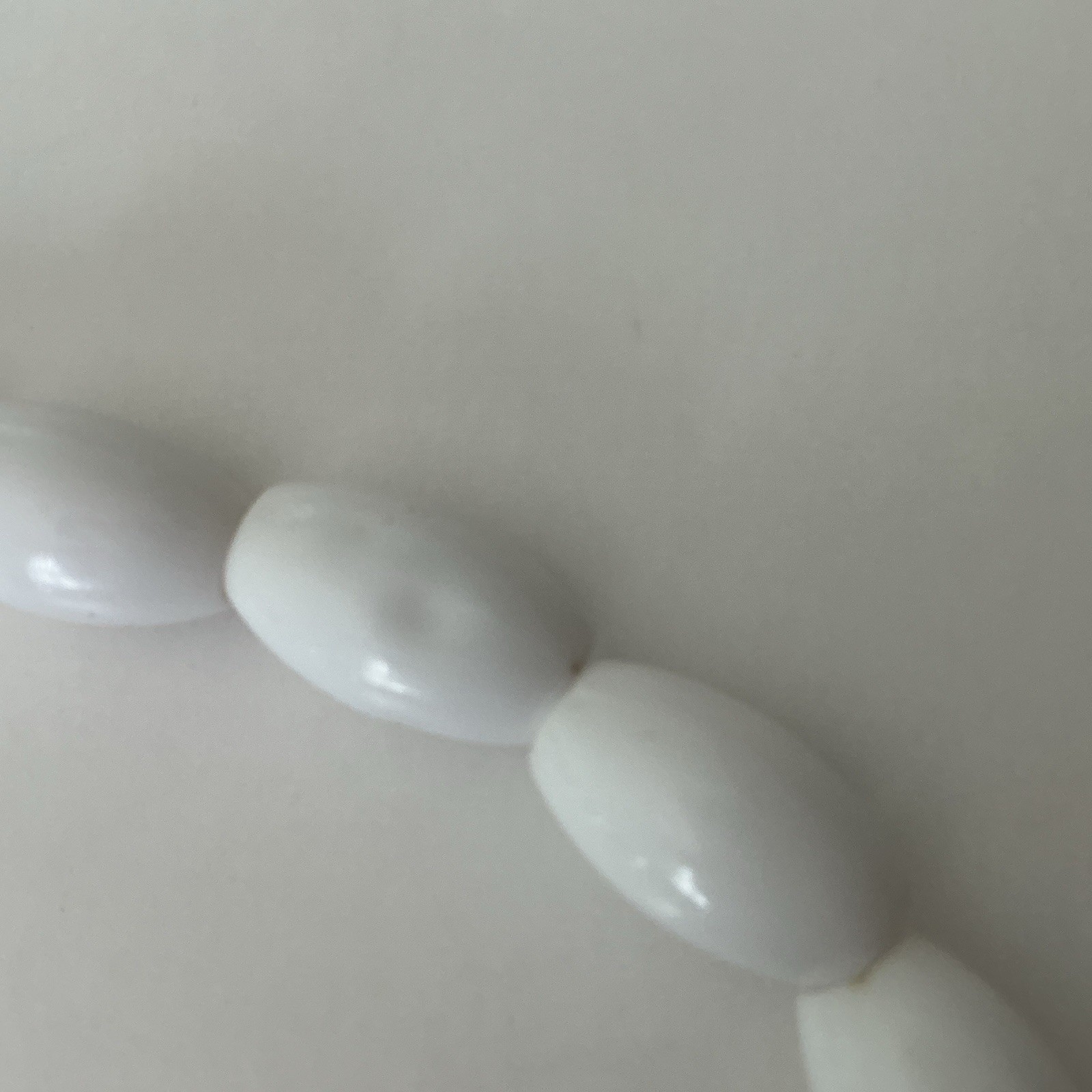 VTG Rare Necklace Statement Chunky White Blue Clear Lucid Bead 19″ Czech Rep New