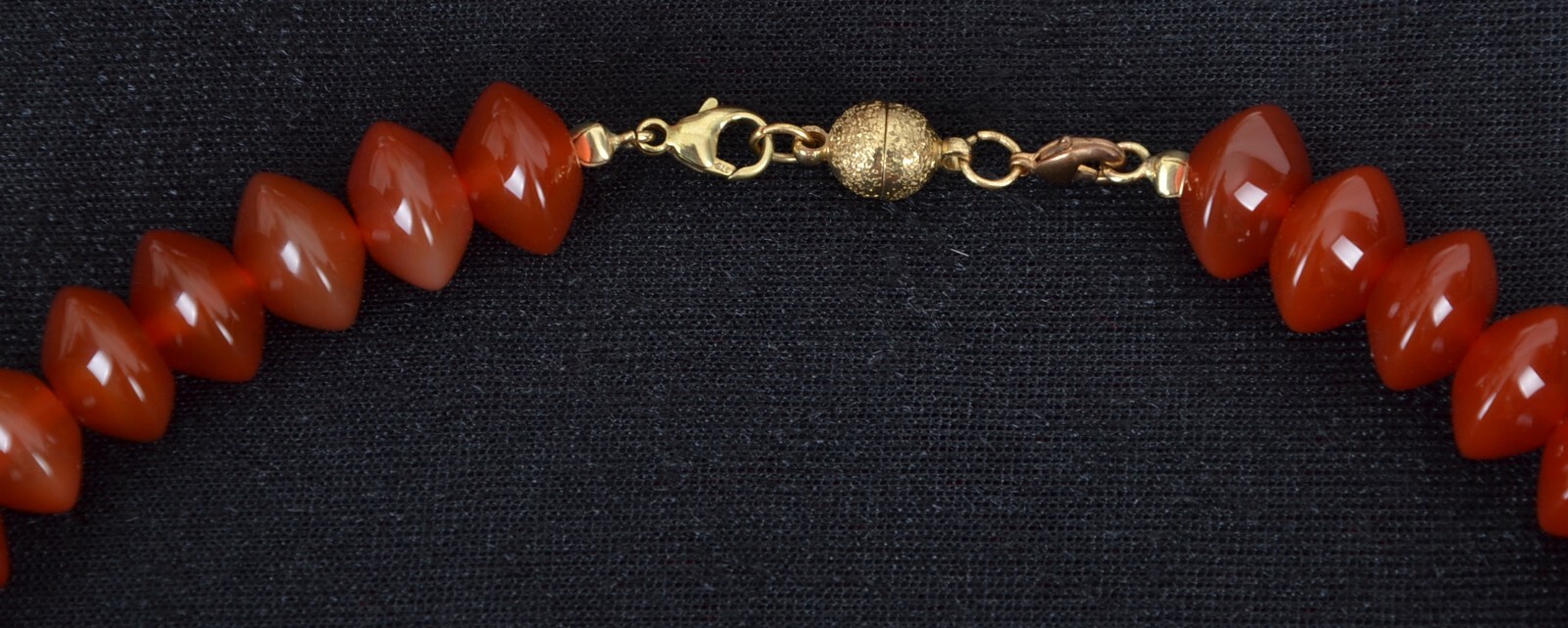 Real Pearl Necklace Agate Beads Terracotta 123g 52cm Long Gemstone Jewellery