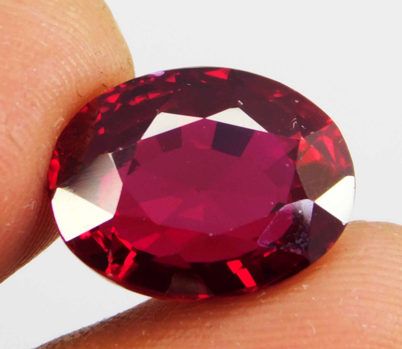 Certified 12.35 Ct Natural BURMA Red Ruby Unheated Oval Cut Loose Gemstone