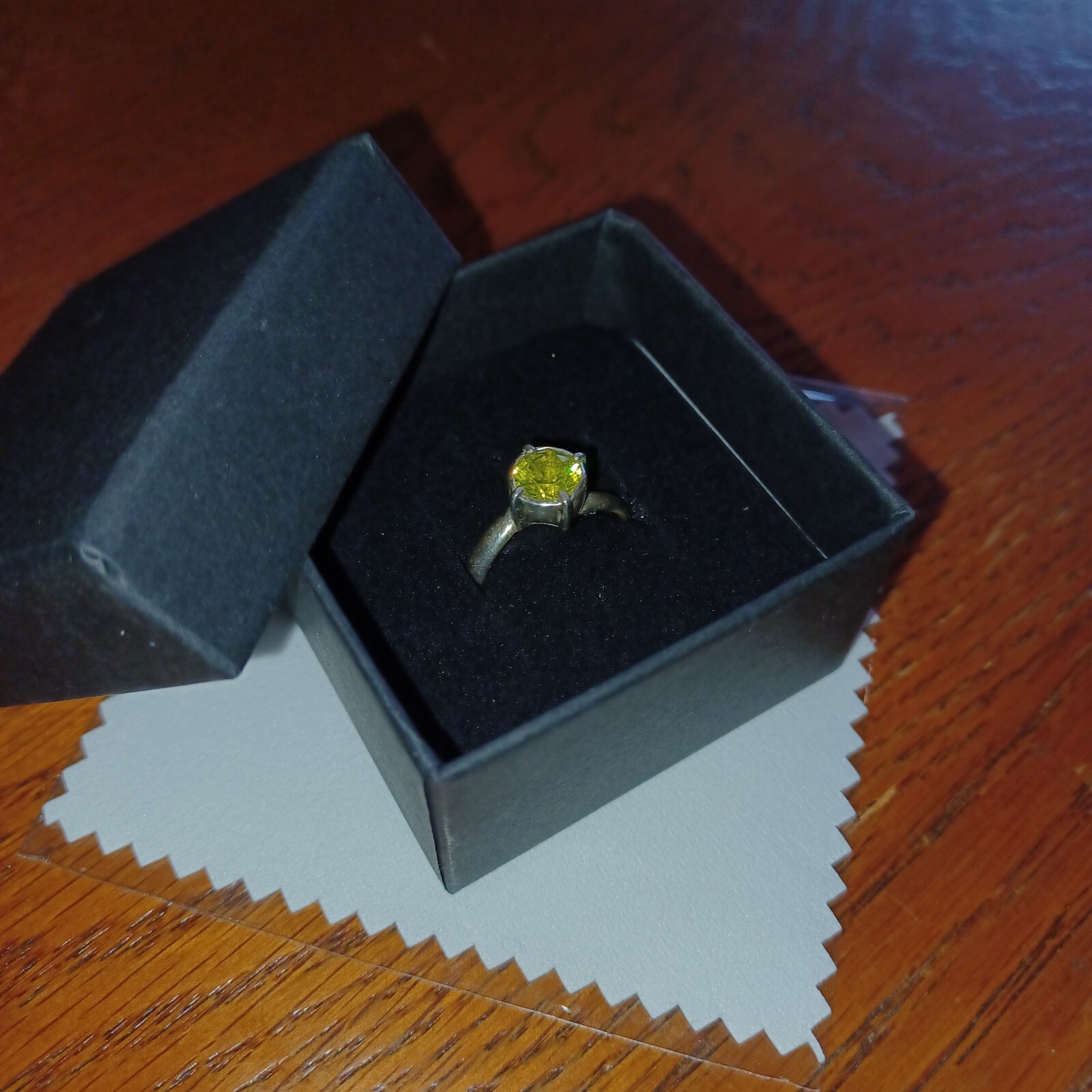 HillaboldJewelry Hand Crafted YAG Yttrium Aluminum Ring Sterling Silver Size6.75