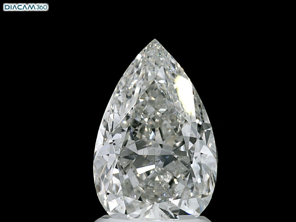 2 Carat Certificate AGI Pear Cut Natural Mined Diamond Loose H color SI1 clarity