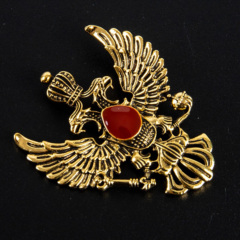 Retro Wing Metal Pin Vintage Eagle Badge Brooch Crown Lapel Pin Men Access JL