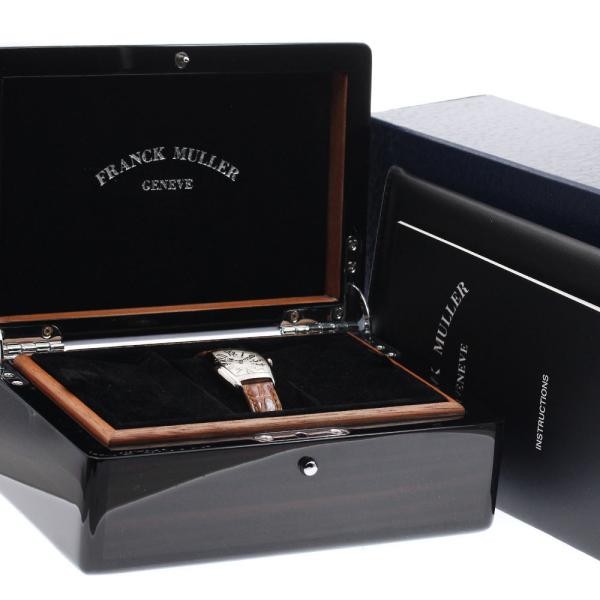 FRANCK MULLER TONNEAU CURVEX 1752BQZREL 25mm SS/Leather Silver #C8283