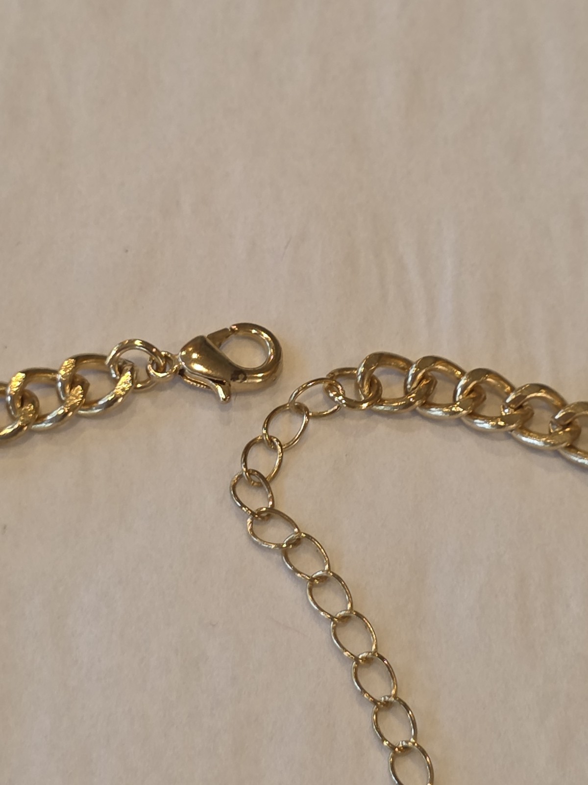 Sparkly Layered Charcoal Gray Bicone Glass Bead Station Necklace Gold Tone Chain