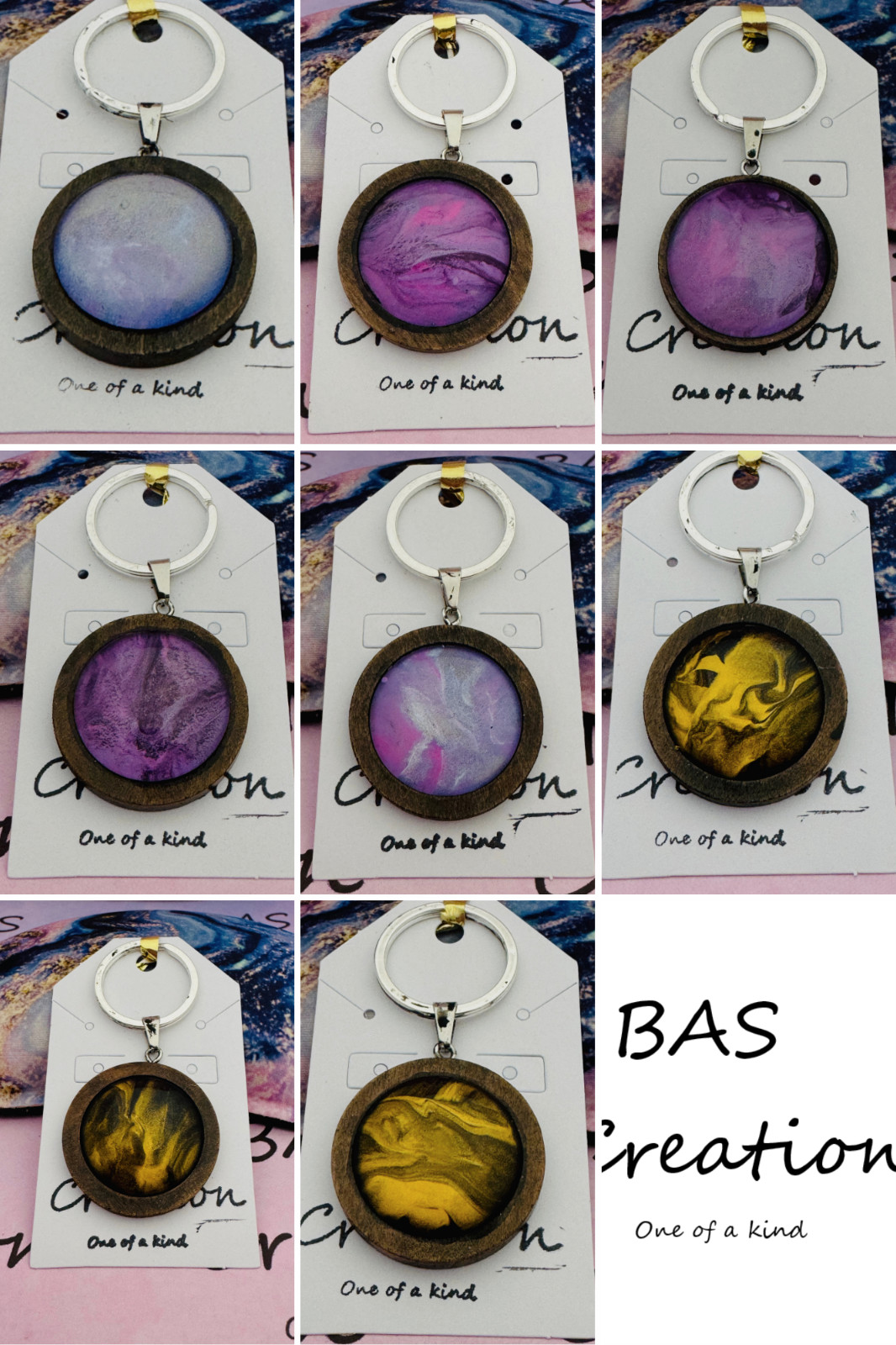 Cabochon Keychain One of a kind Hand-Painted by a local Ozark artist — Me