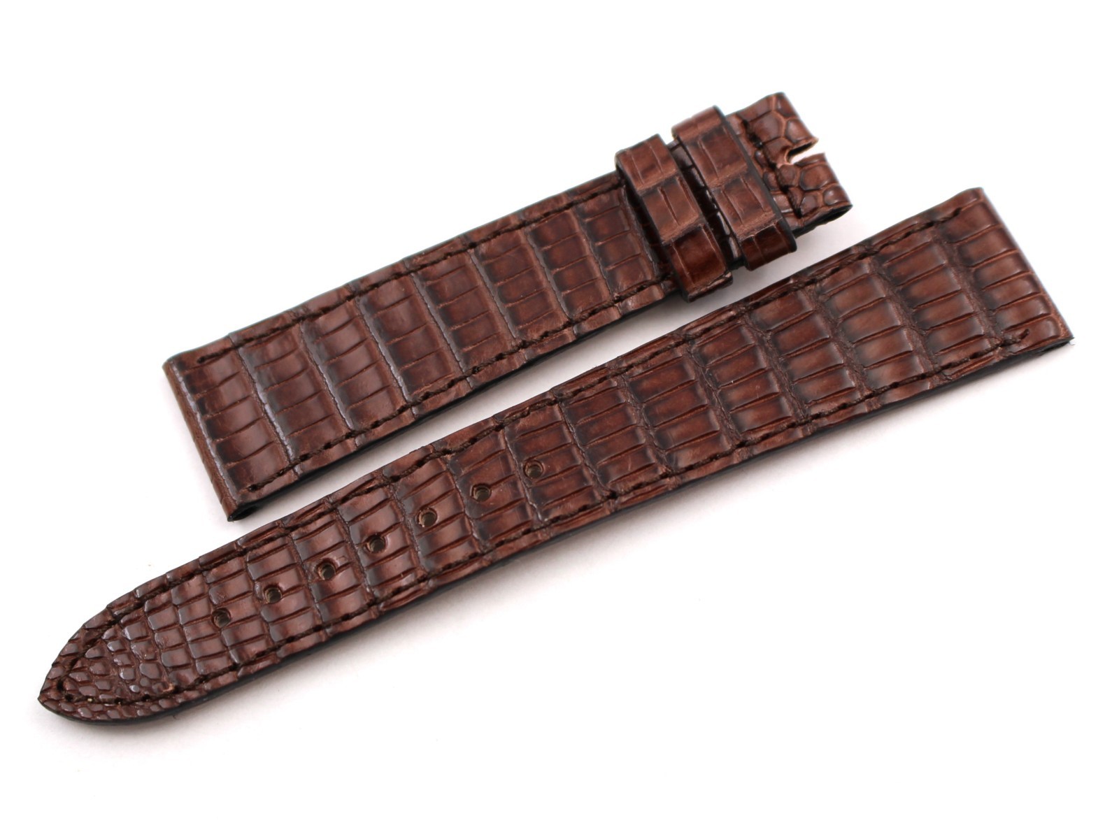 Dark Brown Lizard Leather Straps Various Sizes Accessories Watch Top