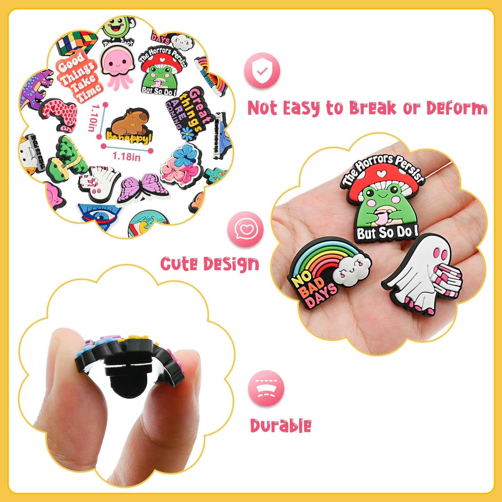 200 PCS Cute Pins Bulk, Funny Backpack Pin Aesthetic Lapel Pin Set Brooch Pin…