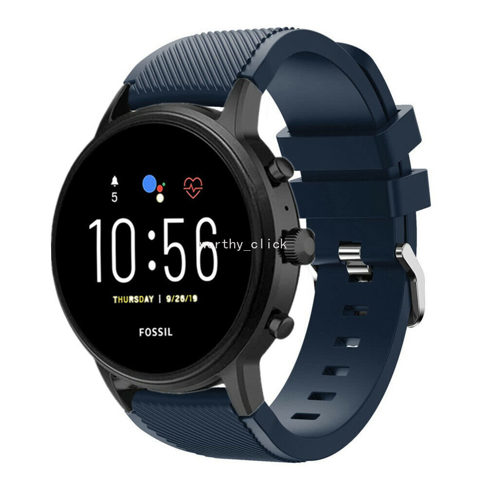 Fossil Gen 5 / Men’s Gen 6 5E Watch Band 22mm Rugged Silicone Sport Watch Strap