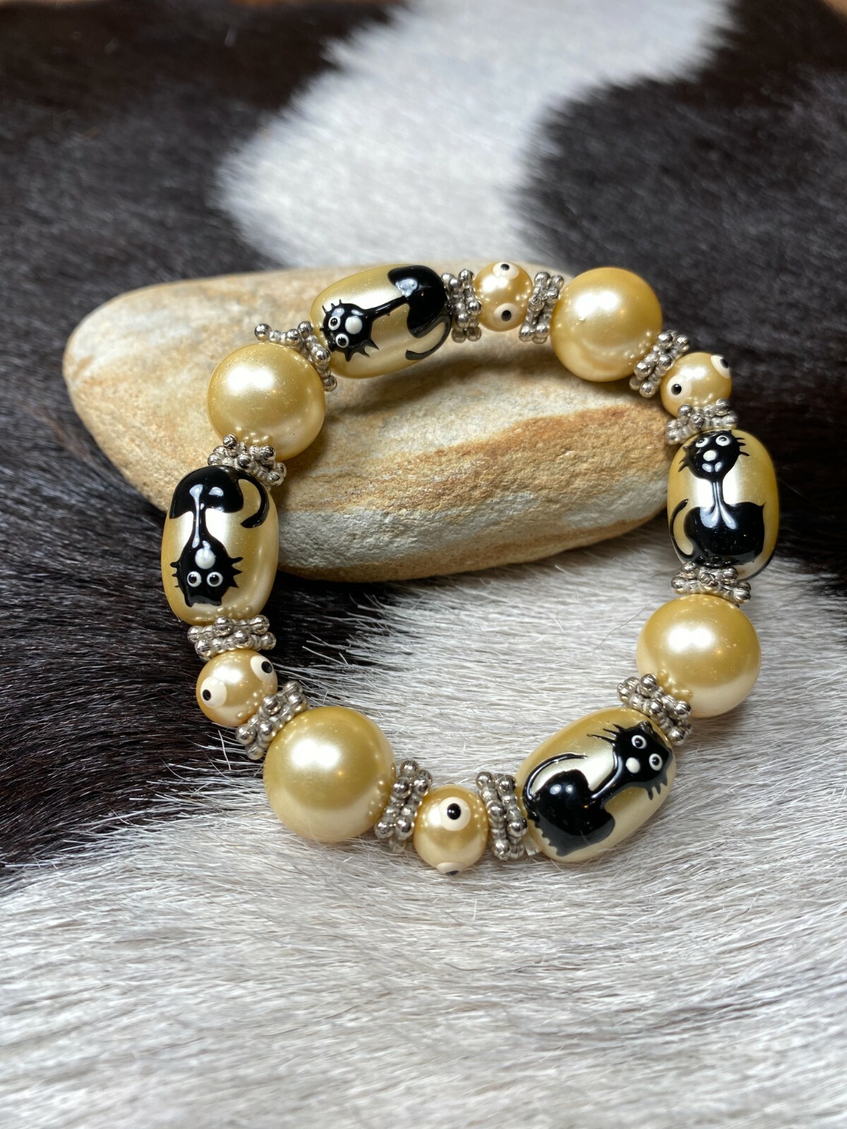 Cat Bracelets Jewelry Wholesale Bracelet Lot of 6 Beaded Stretch Bracelets