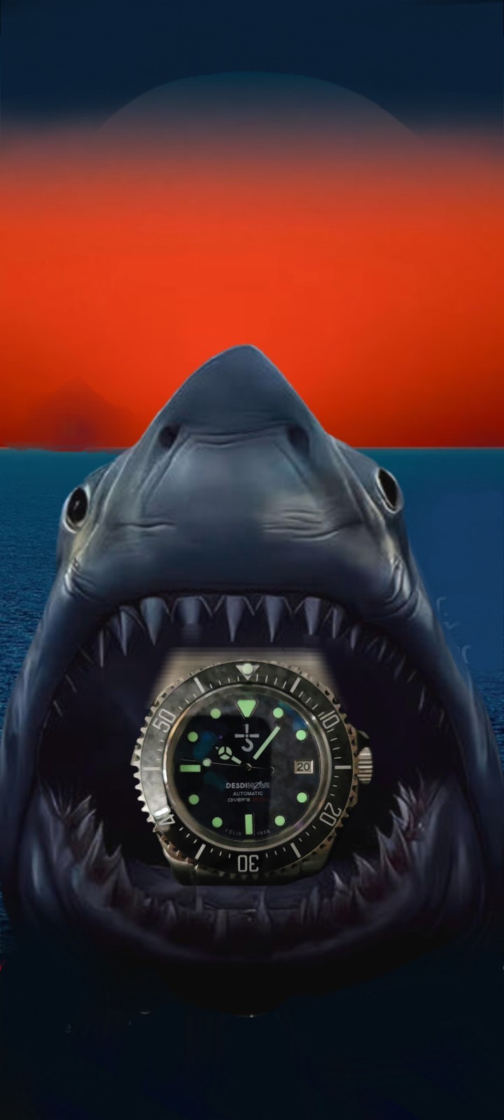 Mod Automatic Divers Watch 44mm SII NH35 With All the Titanium Improvements