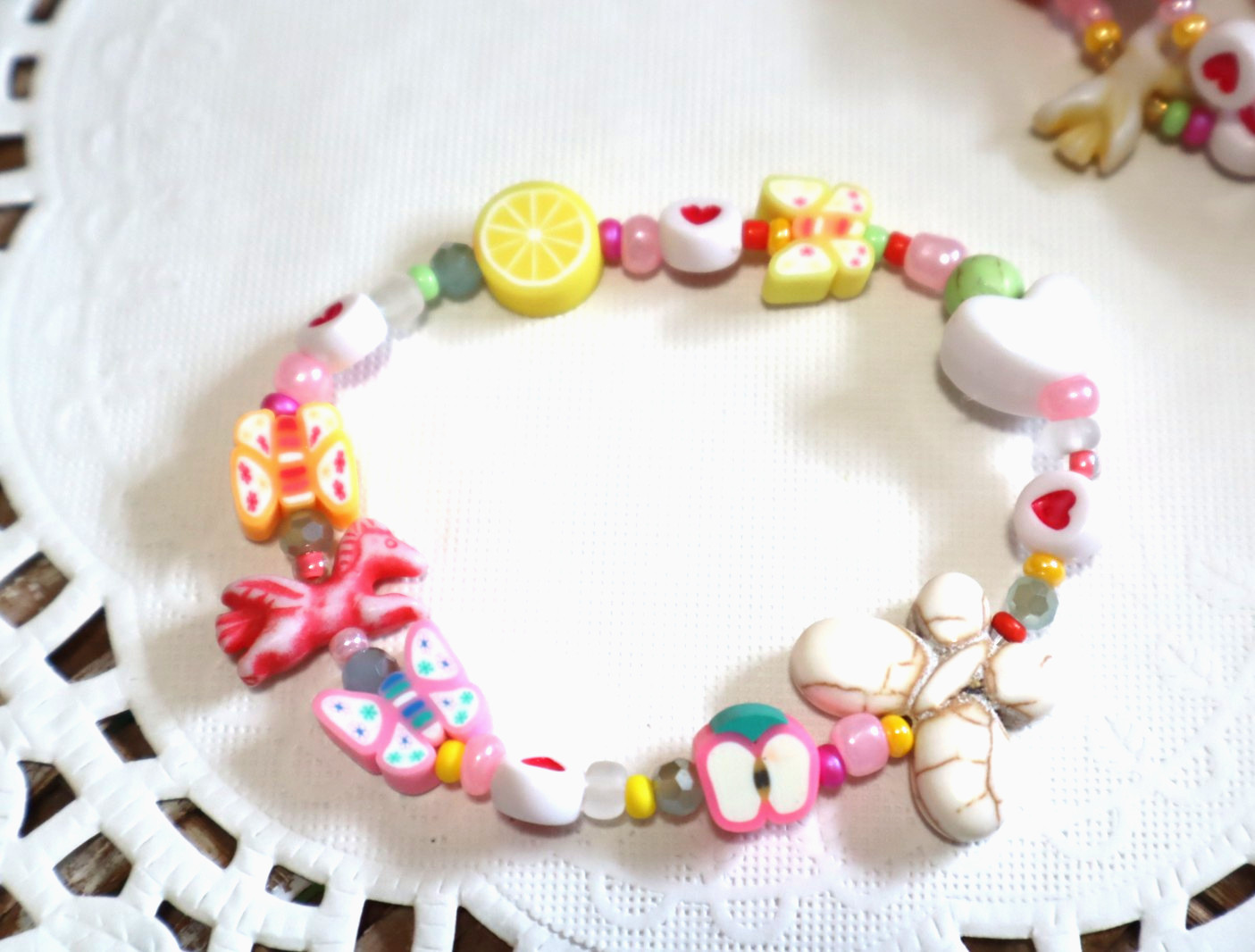 Girls Fashion Jewelry Stretch Bracelet,Colorful, Butterfly,Horse Jewelry Gift