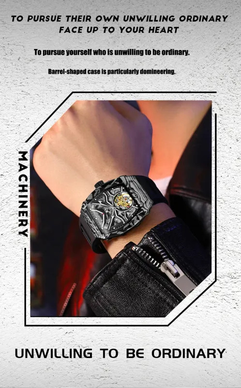 Men’s Automatic Skeleton Mechanical Watch Luxury Casual Business Fashion