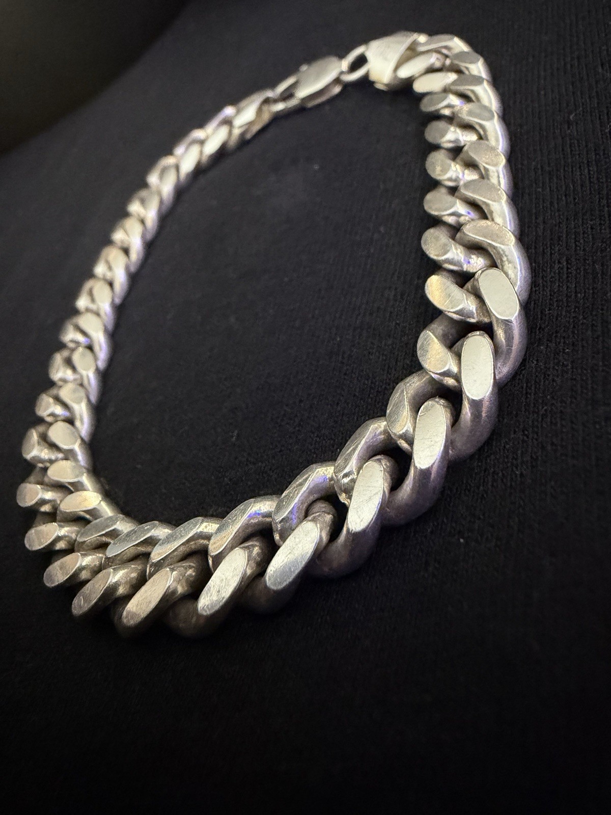 925 Sterling Silver Solid 38.6grams Miami Cuban Link Bracelet 9mm