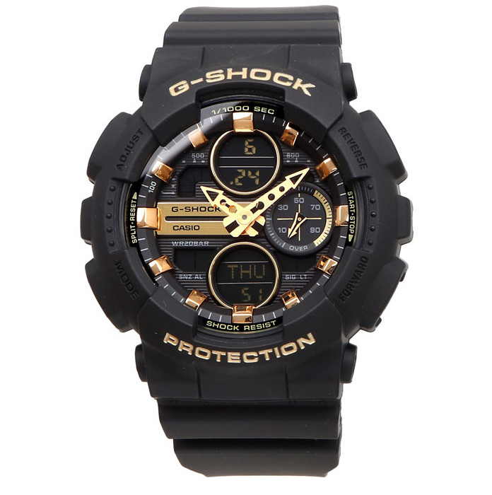 Casio G-Shock GMA-S140M-1ADR Black Gold Analog Digital Watch 200M