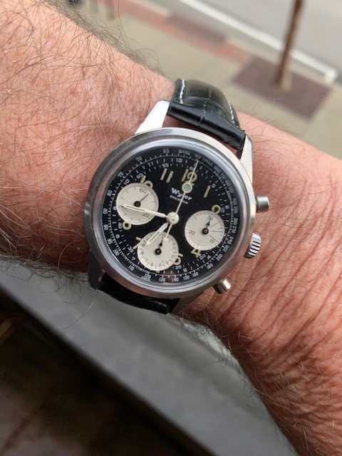 Wyler 1502-4 Incaflex Chronograph Valjoux 72 Movement 37mm