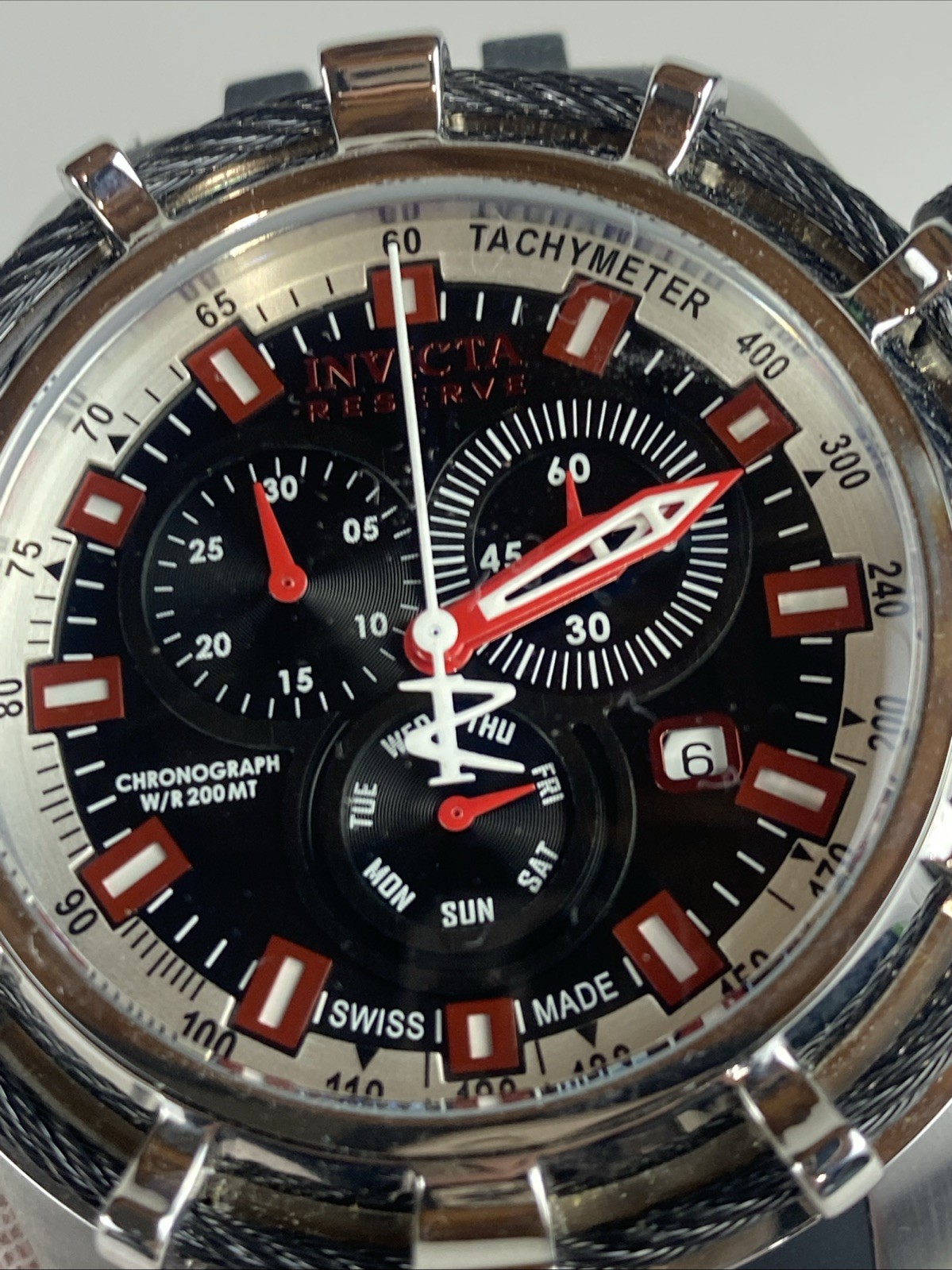 Invicta Reserve Bolt 20479 Nautical Chronograph Sport Watch 50mm Has New Battery