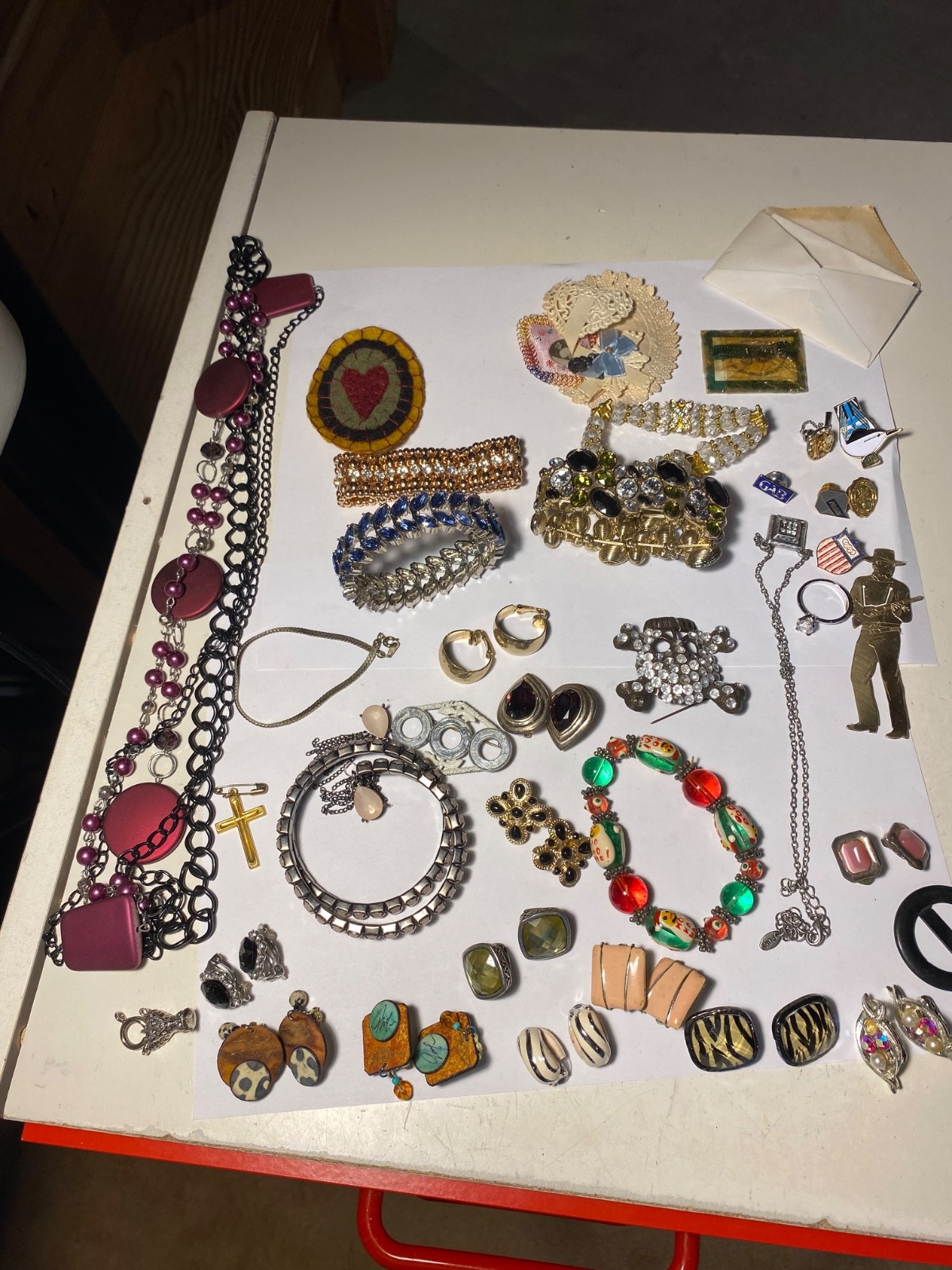T93 Lot of Costume Jewelry & Etc. Earrings Bracelets Etc.