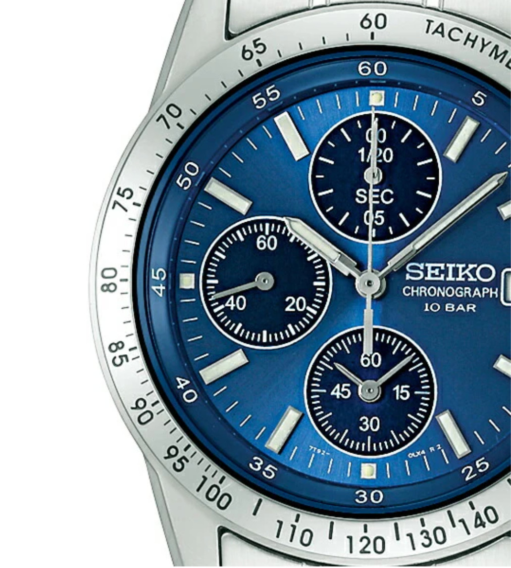 SEIKO SPIRIT SBTQ071 Blue Silver Chronograph Men’s Watch in Box New from Japan