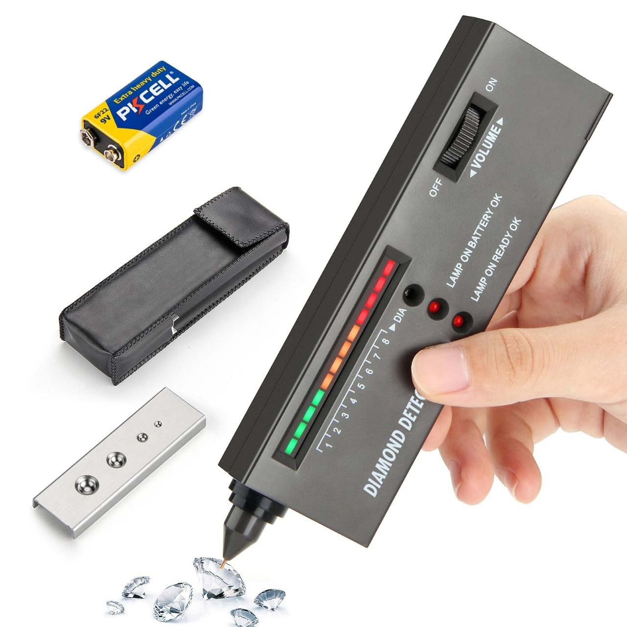Diamond Tester, Professional Jewelers’ Gemstone Detector, High Accuracy Diamo…