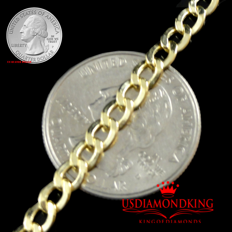 10K AUTHENTIC SOLID YELLOW GOLD CUBAN CURB LINK CHAIN NECKLACE 4.1 MM 16~24 INCH
