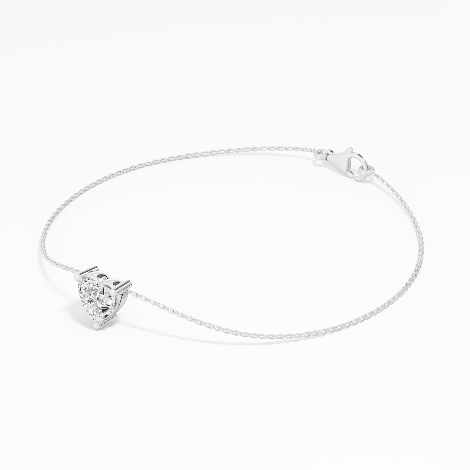 0.27 ct Lab Created Heart Diamond Classic Fashion Bracelet in 14K Yellow Gold