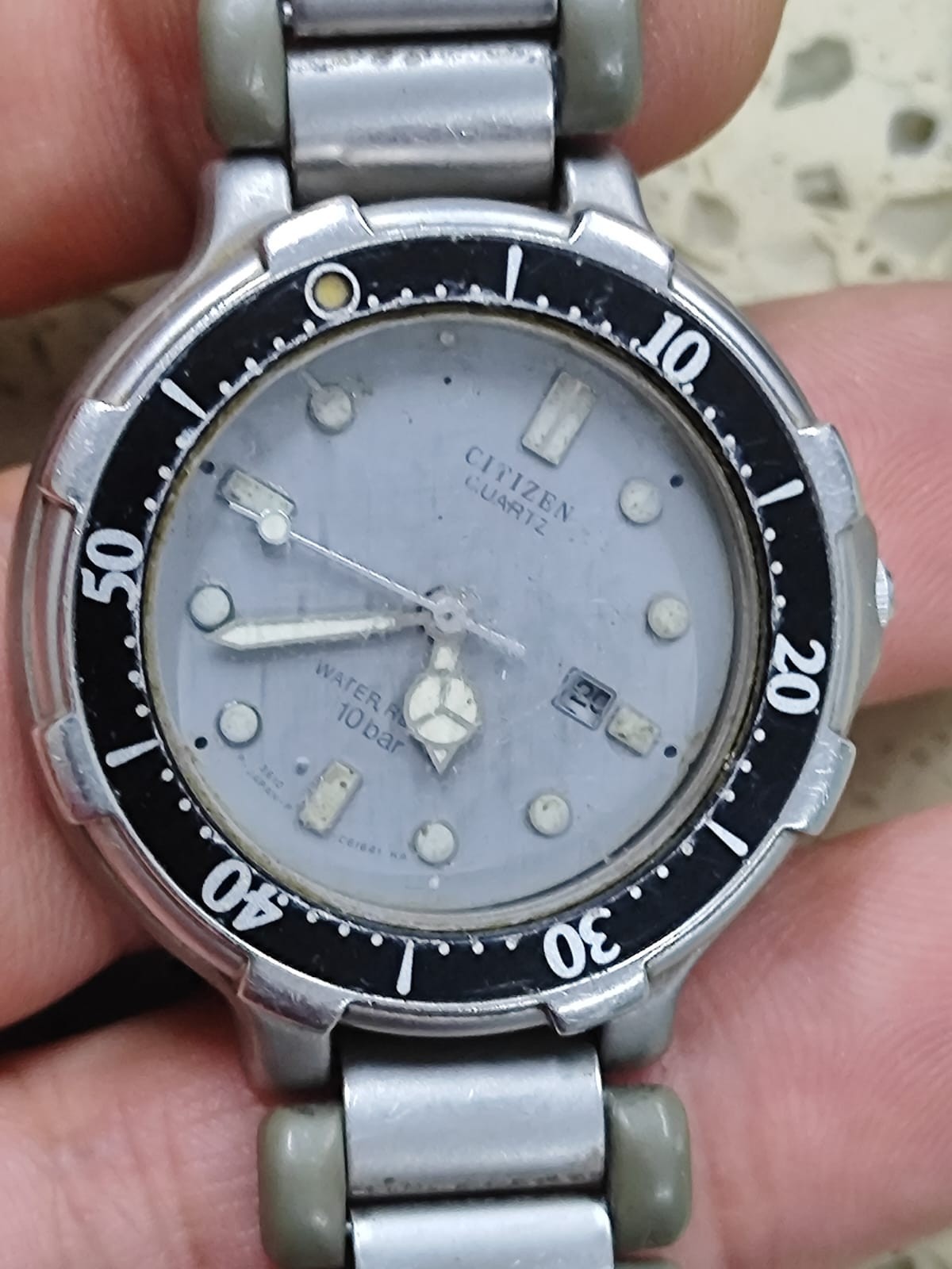 1987 CITIZEN DIVERS 100M 36-2913/ 3610-364929 VERY RARE NOT WORK 36mm