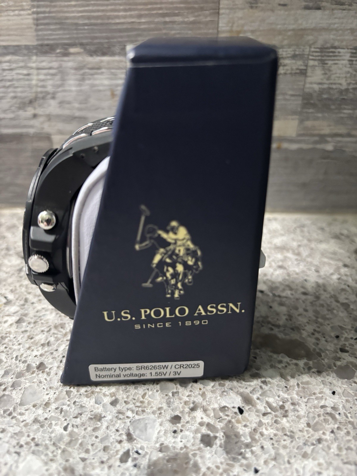 U.S. Polo Assn. Men’s Sport Watch Analog-Digital Black Rubber Strap US9724WM