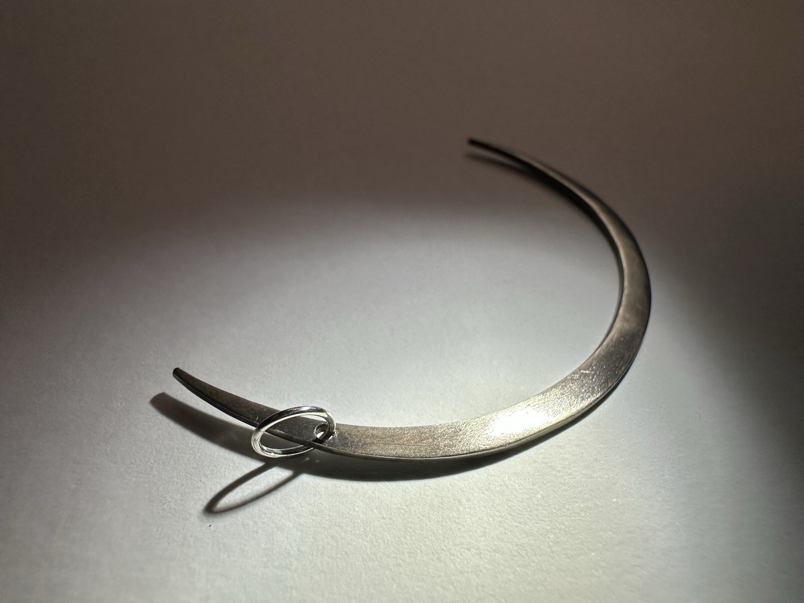 Handmade Sterling or 999 Silver Crescent Pendant, 2+ in from Etsy Boutique