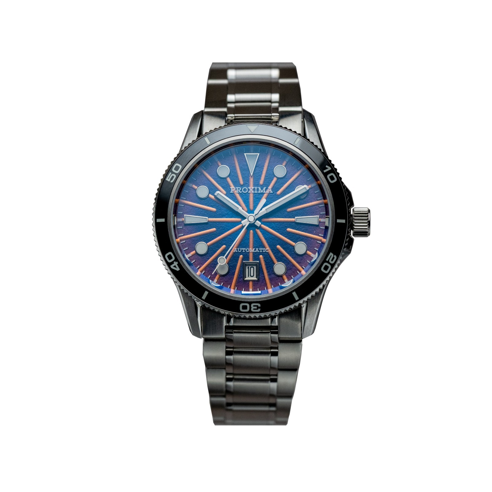 Proxima Men Automatic Watch 39mm Mechanical Wristwatch Sunray Dial Miyota 9015