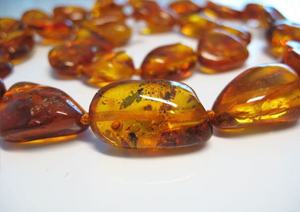 Massive Genuine Cognac Beautiful Baltic Amber Necklace 18 gr. 18 in. !!!
