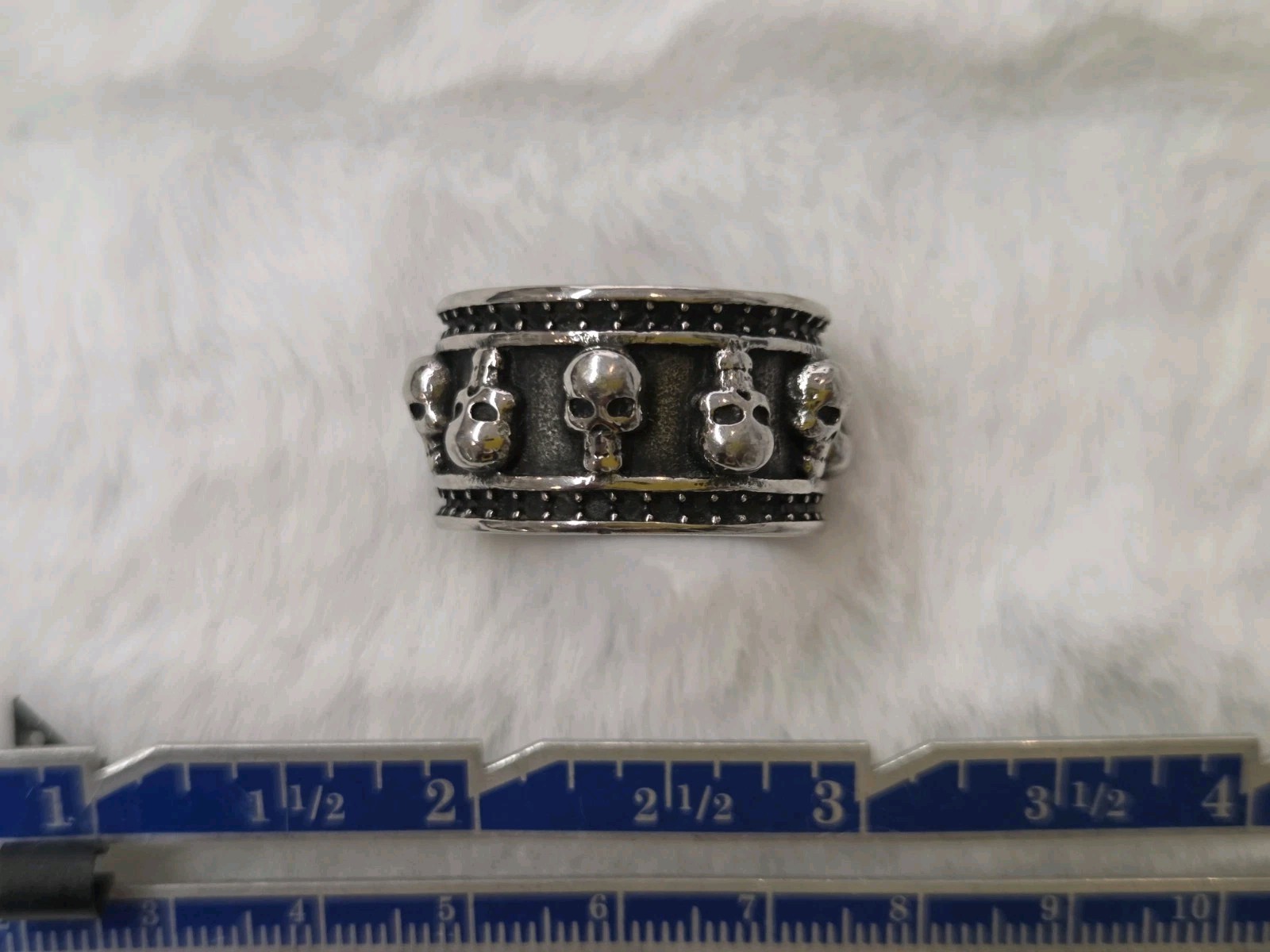 Memento Mori Stainless Steel Mens Size 10