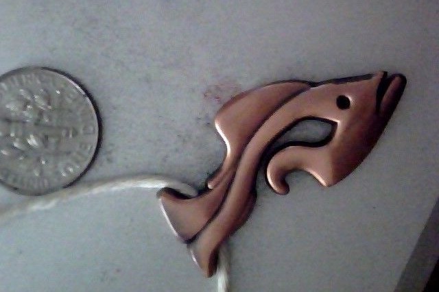 Viking Fish Hook Pendant Copper