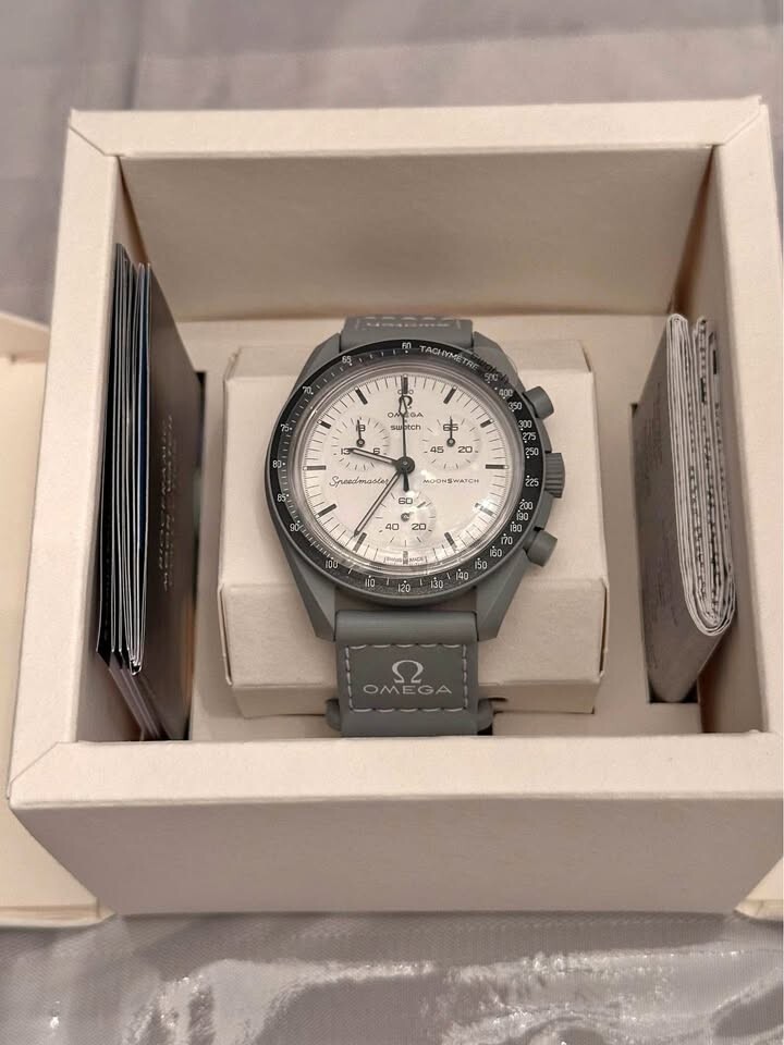 Swatch x OMEGA BIOCERAMIC MoonSwatch 1965 Gray White SO33M106 NEW Authentic