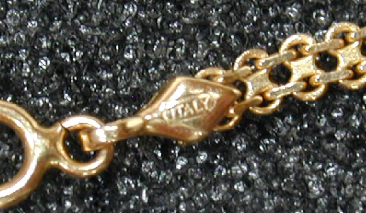 Vintage 14K Yellow Gold Italian 3mm Bismarck Link Chain 7” Bracelet Solid 585
