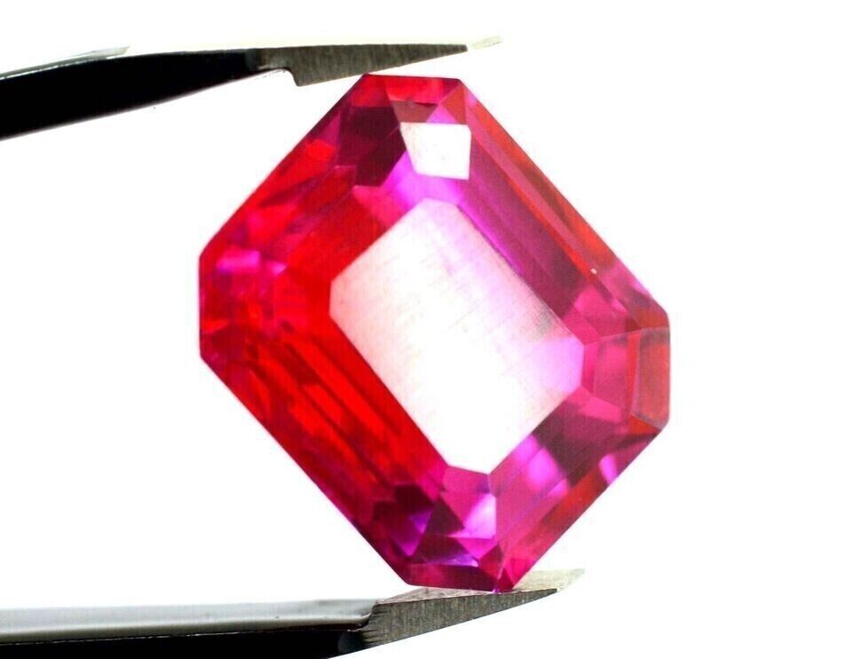 Flawless Natural Sapphire (Pitambari) Emerald Shape Certified 15.45 Ct Gemstone