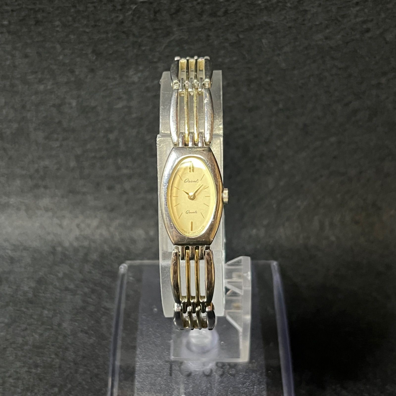 Working Orient Pop QZ Oval Gold Dial Women’s Watch J90122X 30 B2