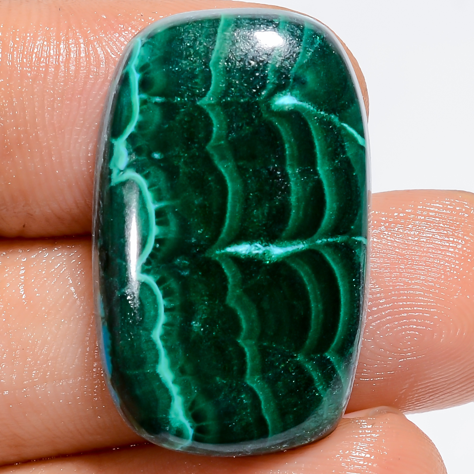 Malachite Chrysocolla Radiant Cabochon Gemstone 35.5 Ct. 26X16X5 mm EE-49338