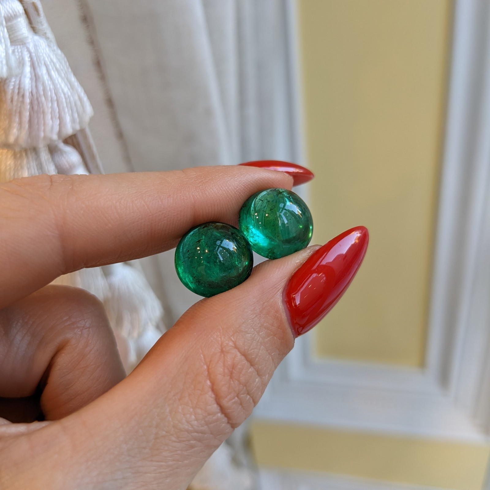 Zambia Round Green Emerald Pair 16.04CT