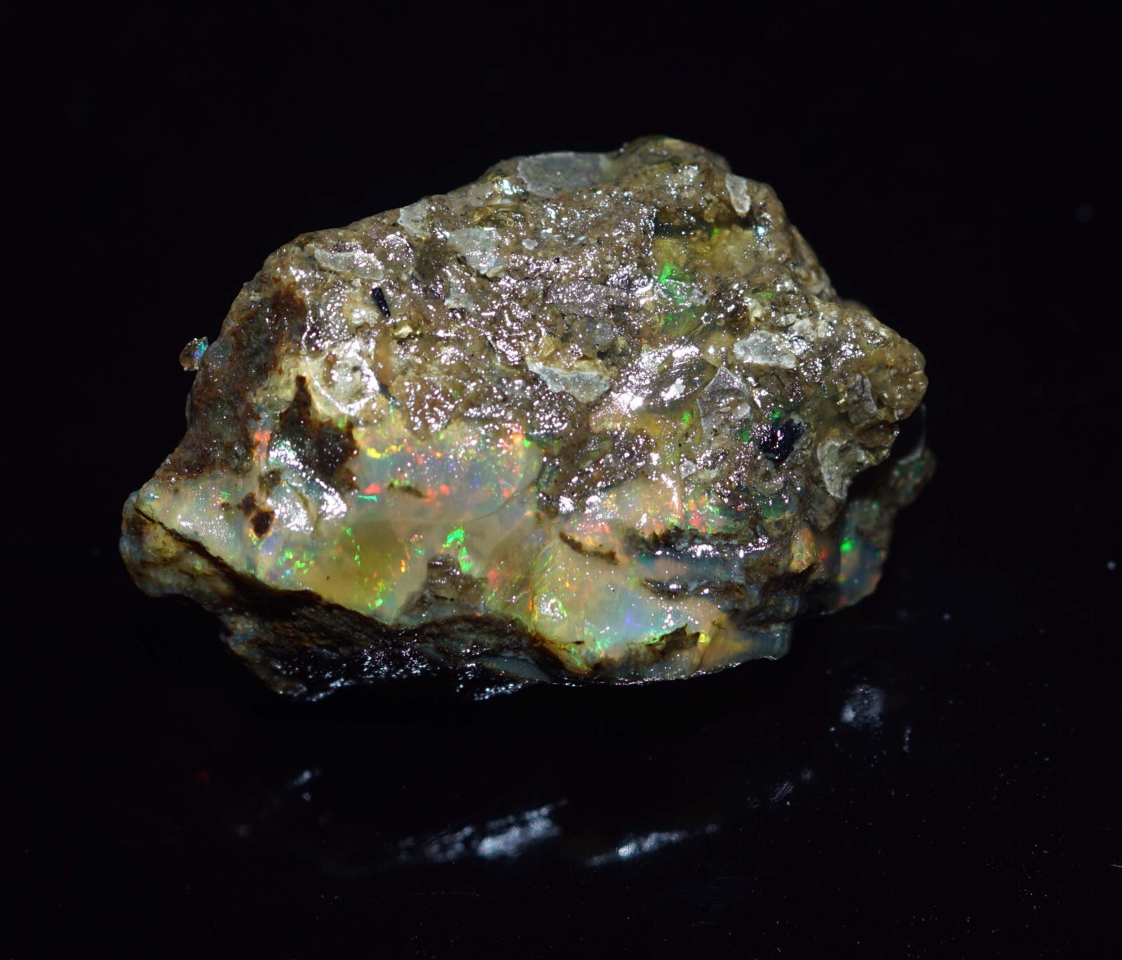 38 Carat 100 % Natural Ethiopian Opal Welo Rough AAA FIRE Gemstone Certified